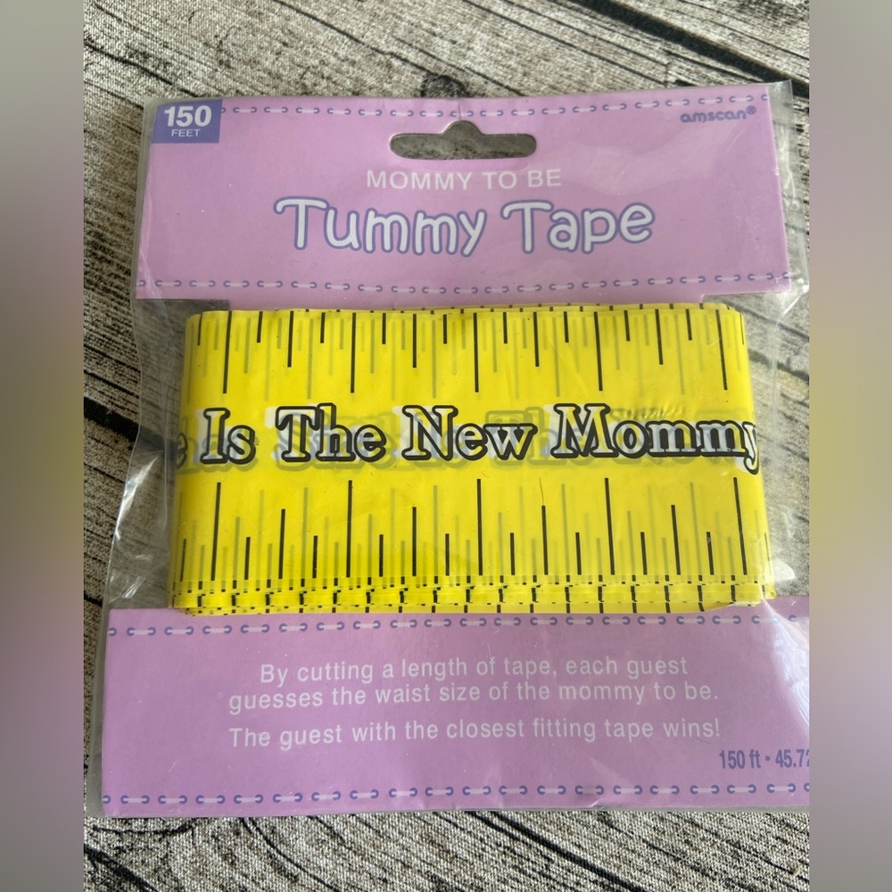 NWT. Baby shower game. Tummy measuring tape to celebrate the future mommy-to-be
